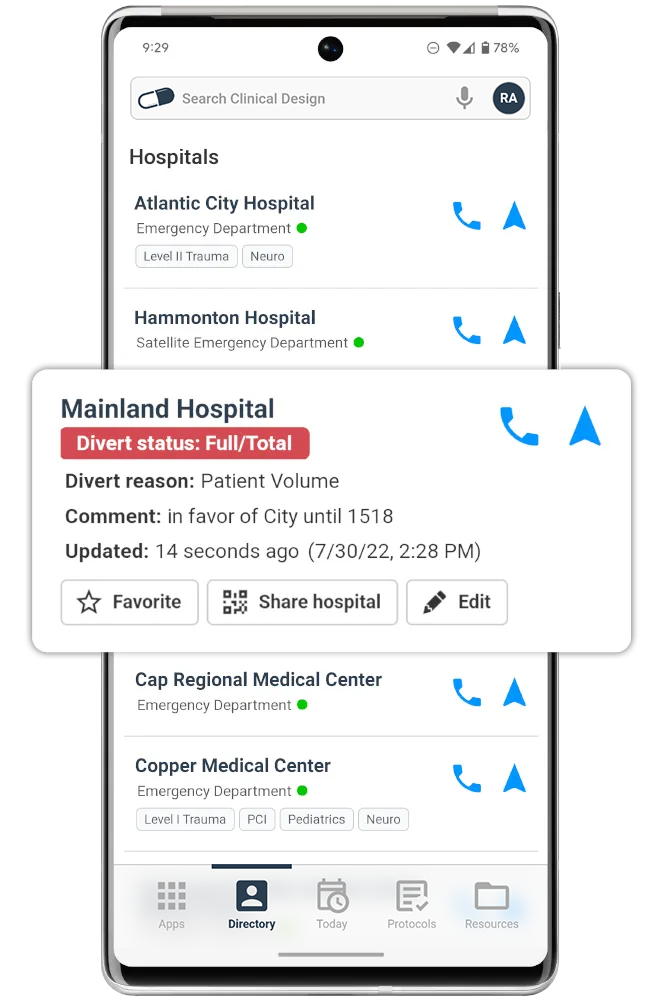 A screenshot of the Clinical Design app