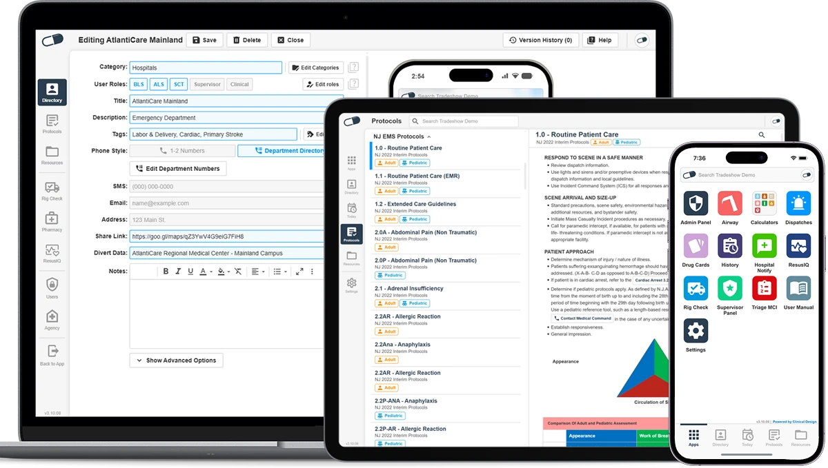 A screenshot of the Clinical Design app